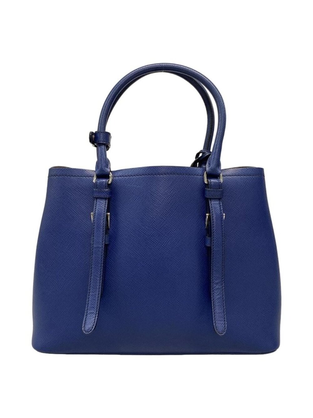 ★SOLD★ Prada Tote Blue Leather - Picture 3 of 15